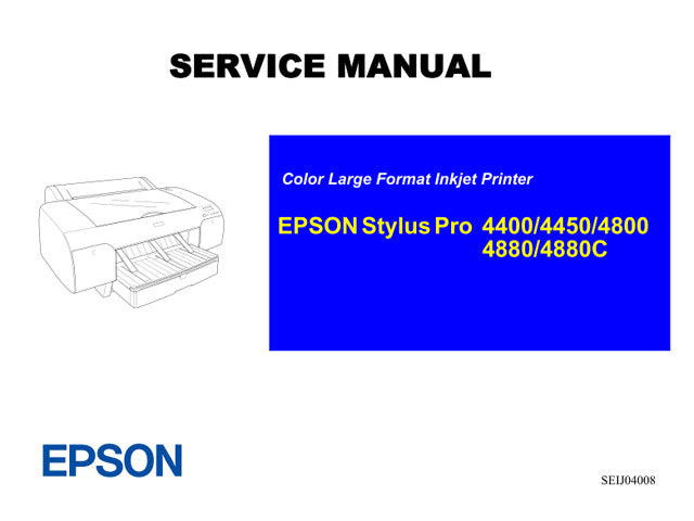 Manual de servicio de las impresoras Epson Stylus Pro 4400, 4450, 4800, 4880 y 4880C