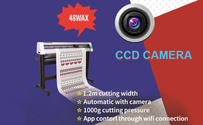 Plotter de corte de vinilo de 48" con pantalla táctil y cámara CCD/Plotter de corte de contorno automático