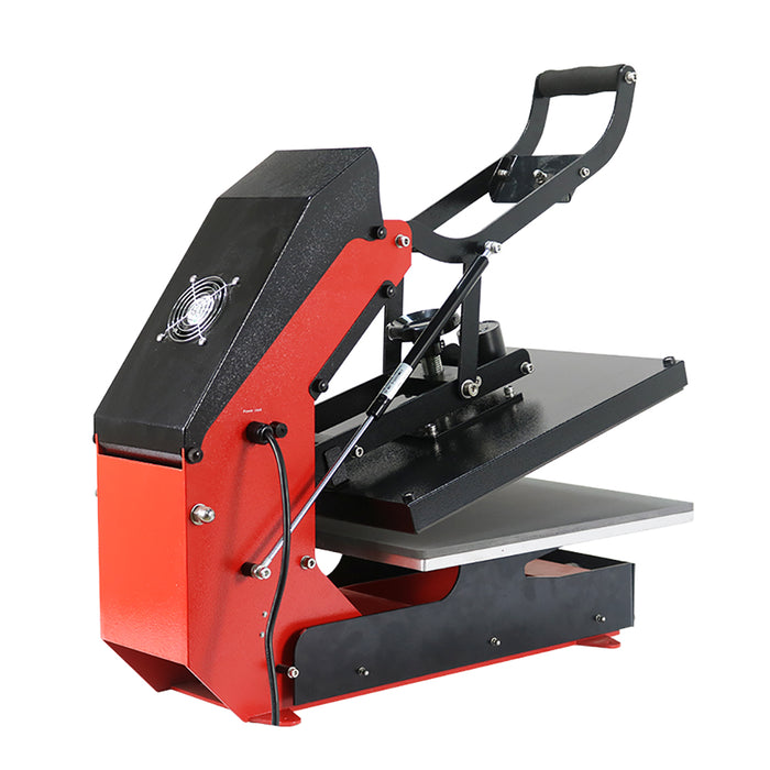 Prensa térmica de camisetas con apertura automática y plataforma deslizable