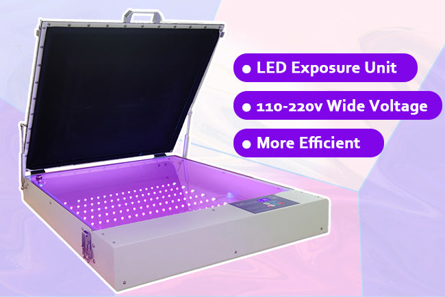 Unidad de exposición UV LED al vacío Qomolangma de sobremesa de 20 x 24 pulgadas y 80 W