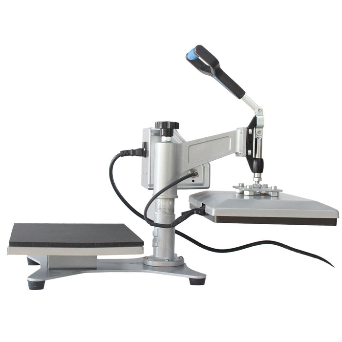 Prensa térmica manual abatible de 9" x 12", versión horizontal