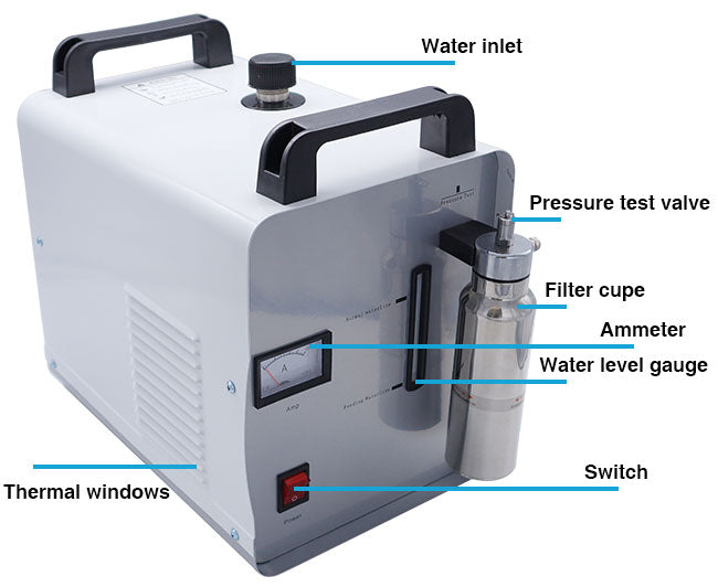 Pulidora de acrílico portátil de 300 W y 75 L, soldadora de oxígeno y hidrógeno