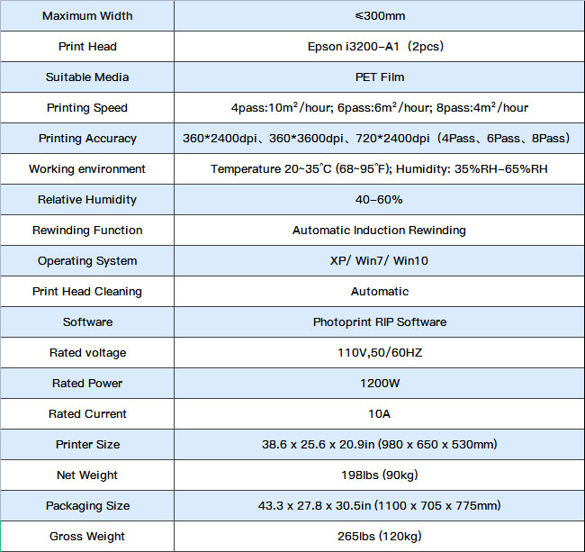 Impresora DTF Legend A3 (impresora directa a película) con 2 cabezales de impresión Epson I3200-A1