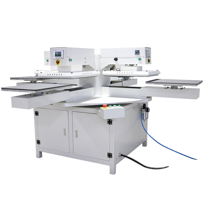 Prensa térmica automática de 4 estaciones, 220 V, 7,5 kW, 34 A, 16" x 20"