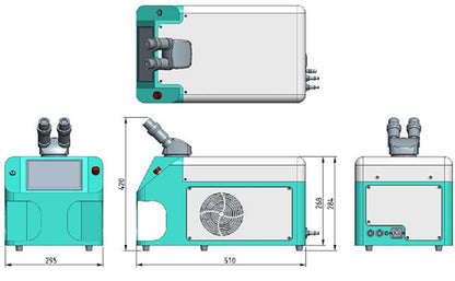 Máquina de soldadura láser portátil de escritorio para joyería CALCA de 100 W