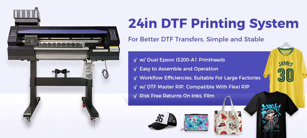 Prime 24inch (600mm) DTF Printer (Direct to Film Printer) with Dual Epson I3200-A1 Printheads