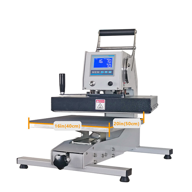 Prensa térmica manual abatible MEM de 16" x 20" de alta calidad
