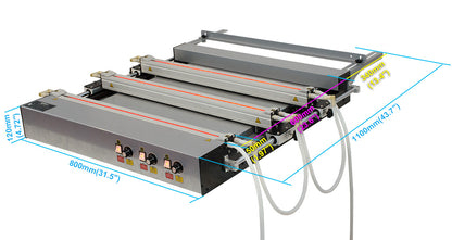 Dobladora de acrílico CALCA de 27&quot; (700 mm) ABM (tres módulos de calentamiento), 220 V CA