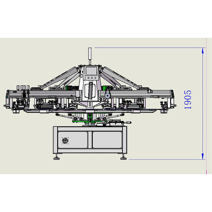 Automatic 4 Color 10 Stations T-shirt Silk Screen Printing Machine with 4pc Ir flash dryer Serigraphie Equipment