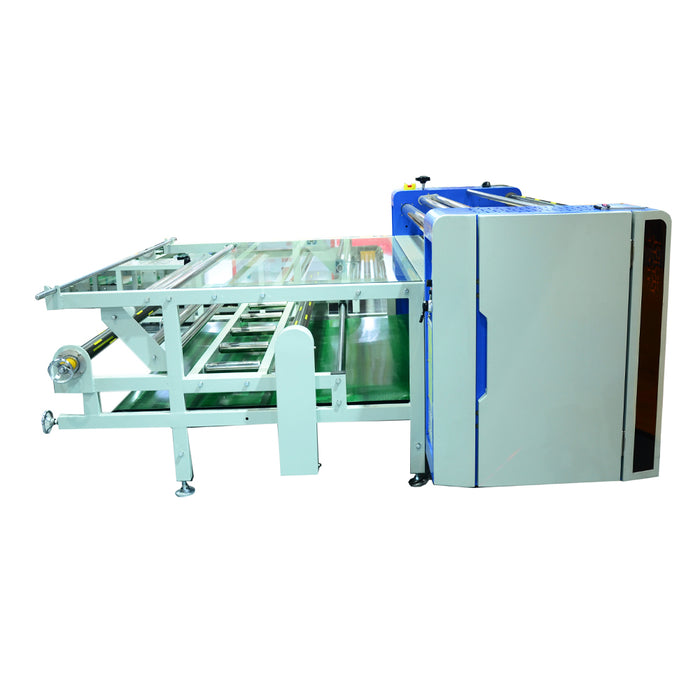Máquina de transferencia térmica de gran formato de rollo a rollo de 1200 mm (47,2 pulgadas) de alta calidad (máquina de calentamiento por aceite)