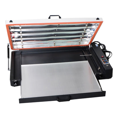Horno DTF CALCA de 18 x 24 pulgadas con control de temperatura, modelo Pro DTF, película de transferencia de curado, modelo de cajón para láminas DTF.