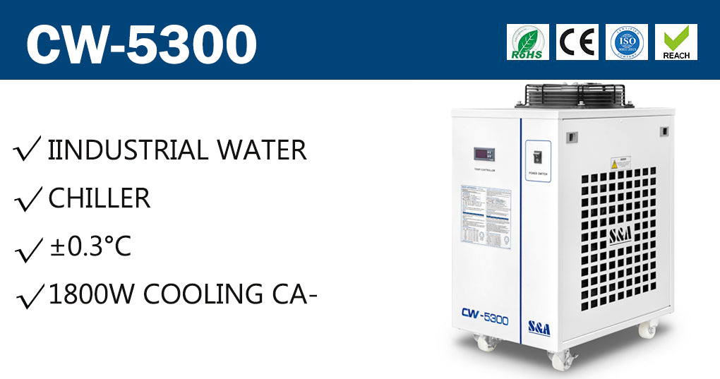 Enfriador de agua industrial S&amp;amp;A 5300BN para husillo CNC o máquina de soldar de 18 kW, CA 1P 220-240 V 60 Hz