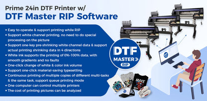 Prime 24inch (600mm) DTF Printer (Direct to Film Printer) with Dual Epson I3200-A1 Printheads