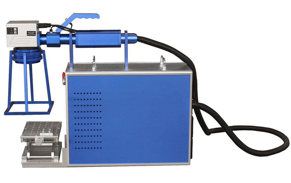 Máquina de marcado láser de fibra portátil JPT de 50 W, 150 x 150 mm, grabadora de metal portátil