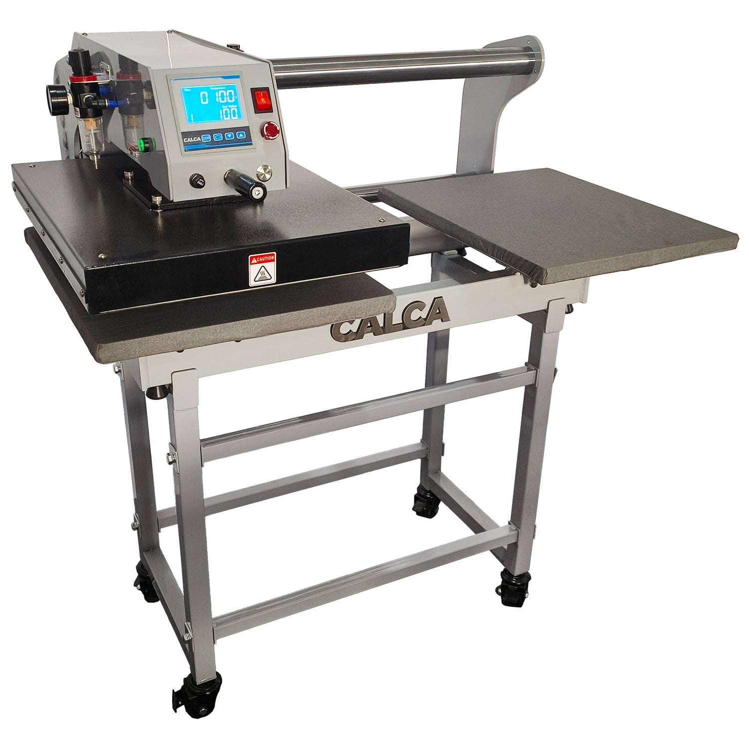 CALCA 16" x 20" Semi-Automatic Pneumatic Double Station Heat Press with Laser Positioning System