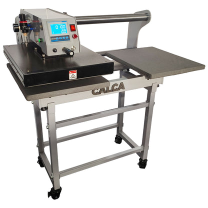 CALCA 16" x 20" Semi-Automatic Pneumatic Double Station Heat Press with Laser Positioning System