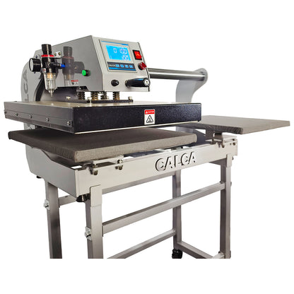 CALCA 16" x 20" Semi-Automatic Pneumatic Double Station Heat Press with Laser Positioning System
