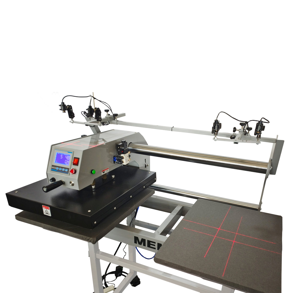 MEM 16" x 20" Semi-Automatic Pneumatic Double Station Heat Press with Laser Positioning System