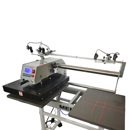 MEM 16" x 20" Semi-Automatic Pneumatic Double Station Heat Press with Laser Positioning System