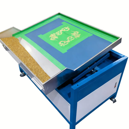 23.6in x 39in Semi-Automatic Single-Color 220V Rotary Drilling Machine with Material Rack