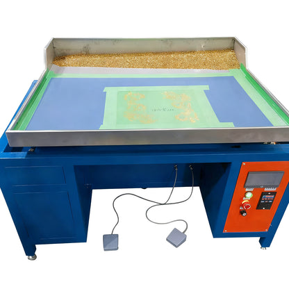 23.6in x 39in Semi-Automatic Single-Color 220V Rotary Drilling Machine with Material Rack