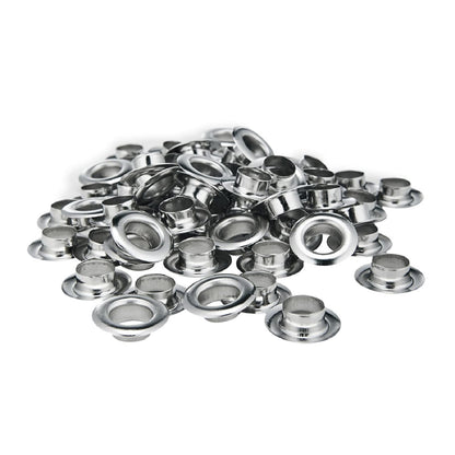 Silver Round Single Eyelet (6mm) for banners or garment (1000pcs/bag)