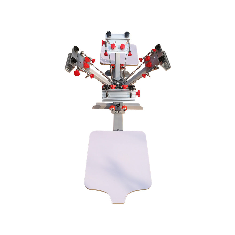 4 Color 2 Station Silk Screen Printing Press Machine with Micro Registration