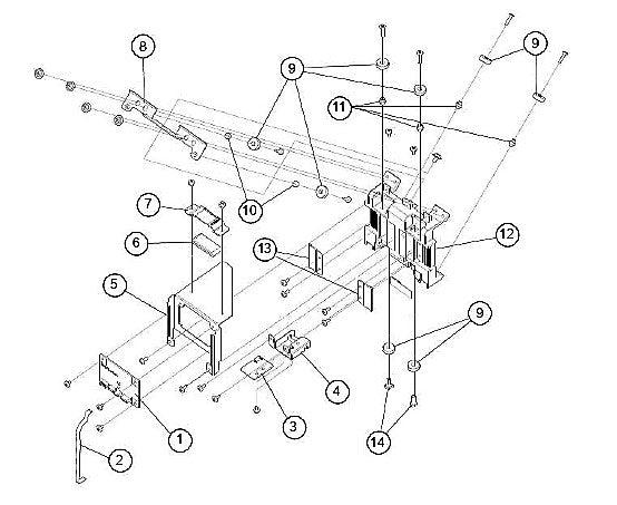 Soporte de la placa del sensor del rodillo de presión (cantidad: 2) - Para Graphtec FC9000 (621803550)