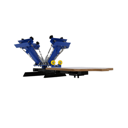 4 Color Manual Screen Printing Press, Silk Screening Pressing DIY with 1 Station