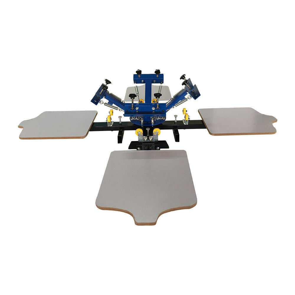 4 Color 4 Station Silk Screen Printing Press Equipment Machine T-shirt Printer