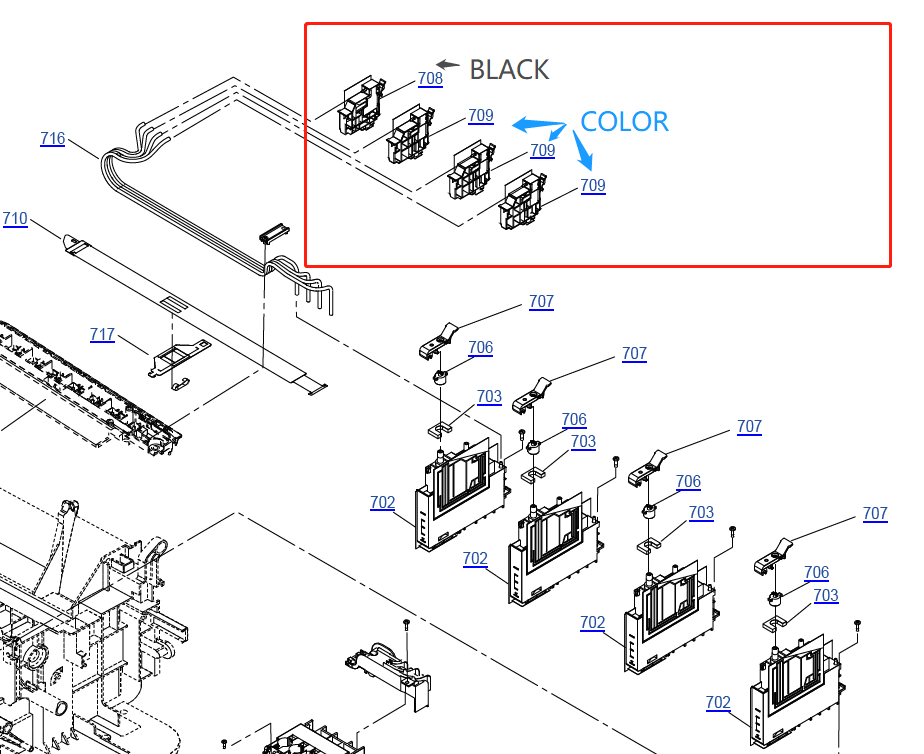 Amortiguador EPSON L3110 L3150 L3160 L3250 L3260 L5190 L5290 / ET-1810 2710 2720 2810 2820 4700 4800 - 1758383 / 1758384