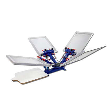 4 Color Screen Printing Kit Drying Cabinet / UV Exposure / INK Adjustable Press