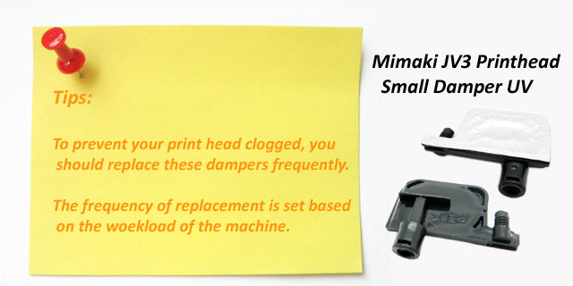 Mimaki JV3 JV4 JV22 Cabezal de impresión Amortiguador pequeño UV