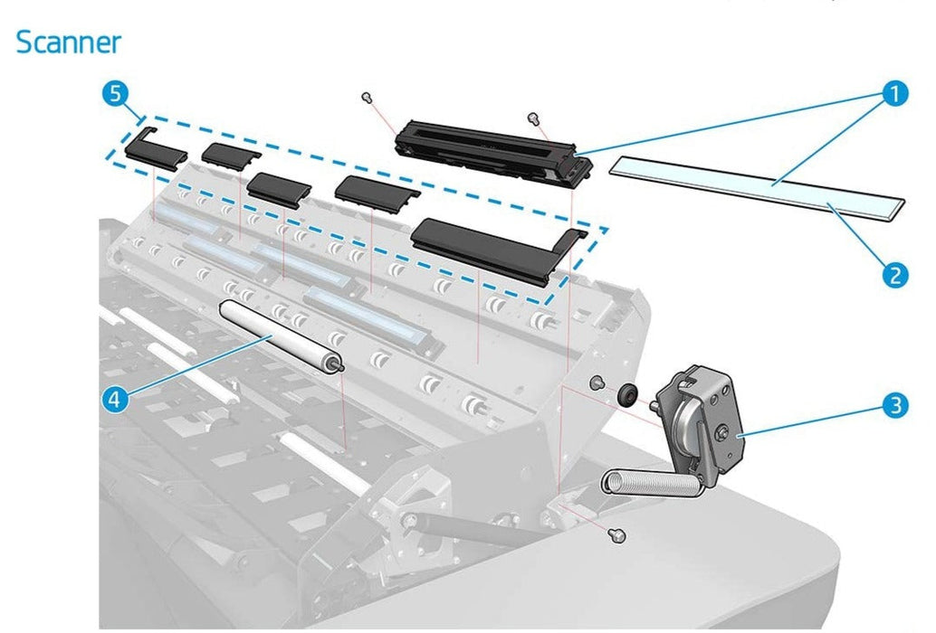 Placa de vidrio TX600 - Para la serie HP DesignJet T2600 (3XB77-67005)