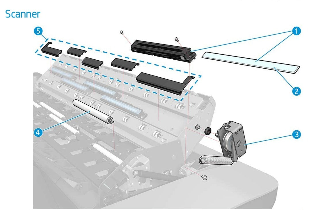 Descarga del torsionador TX600 - Para la serie HP DesignJet T2600 (3XB77-67004)
