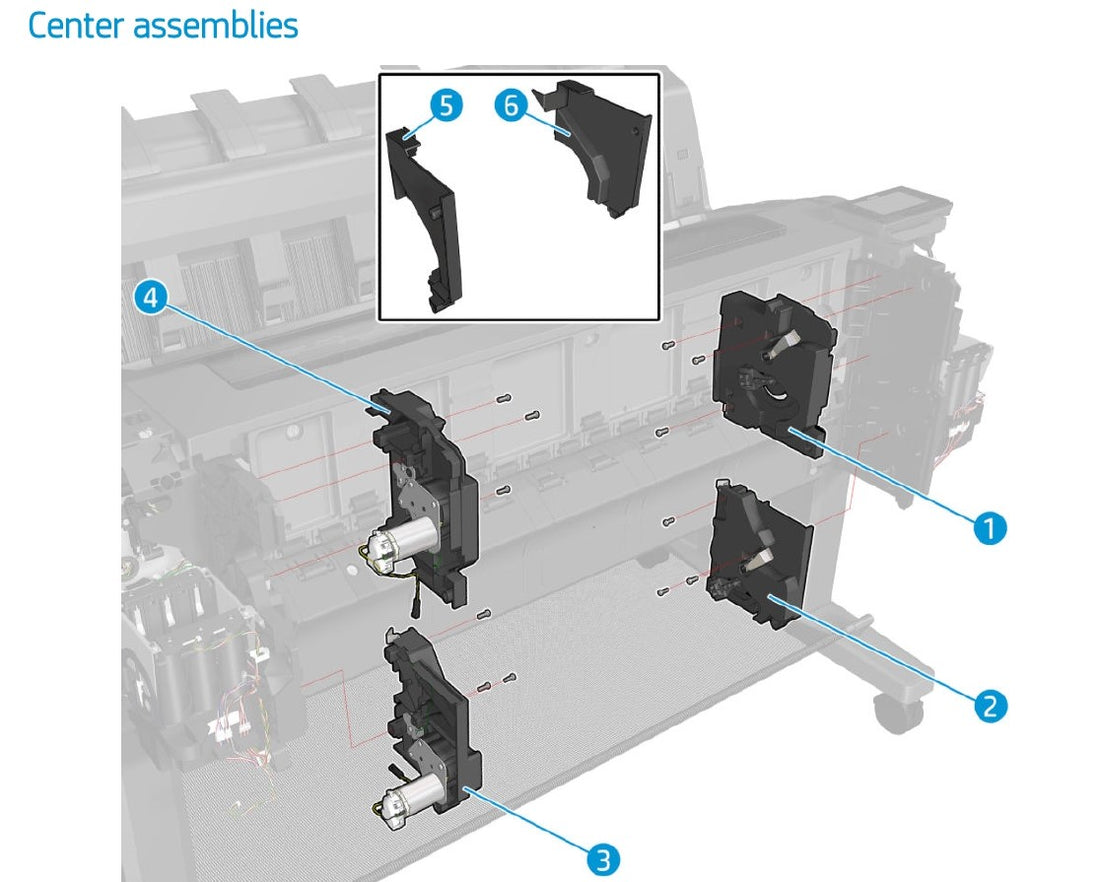 Cubierta del arco del panel frontal (1 rollo) - Para las series HP DesignJet T1920, T930, T1600 y T2600 (CR355-67004)
