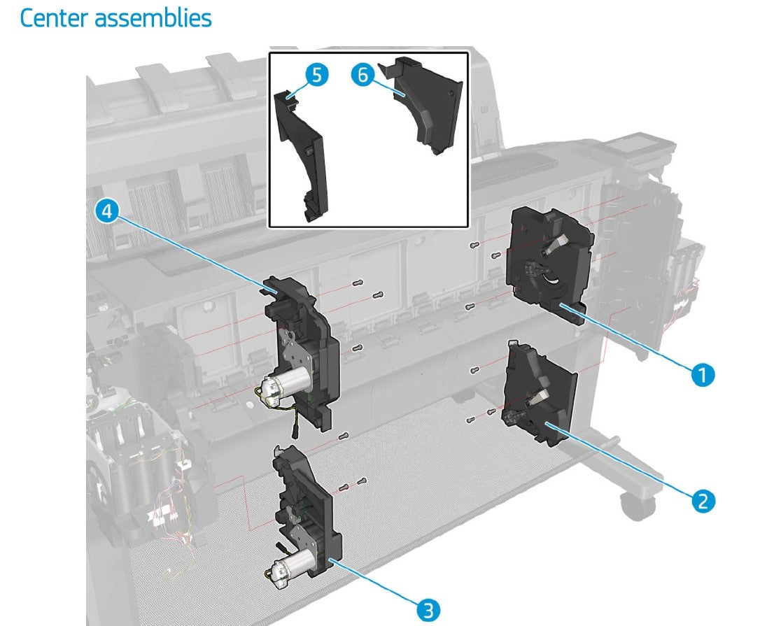Cubierta del arco del panel frontal (1 rollo) - Para las series HP DesignJet T1920, T930, T1600 y T2600 (CR355-67004)
