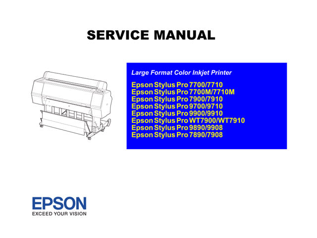 Manual de servicio de EPSON StylusPro 7890/7900/7700/9890/9900/9700