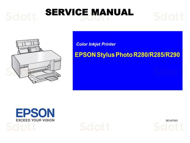 Manual de servicio de EPSON R290 R280 R285