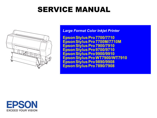 Manual de servicio de EPSON Stylus Pro 7890 7908 9890 9908 WT7900 WT7910