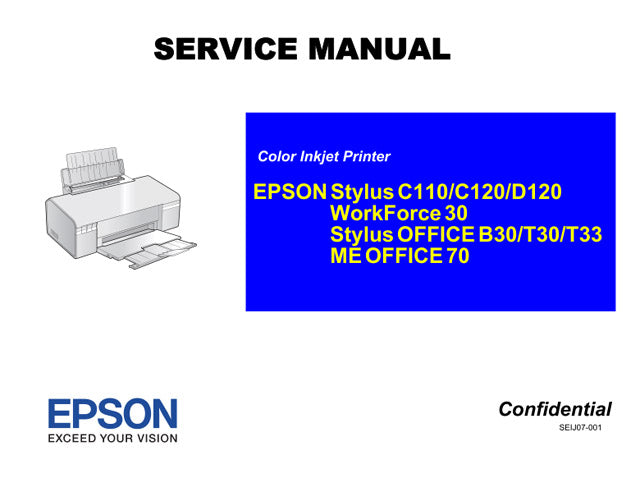 Manual de servicio EPSON C120 C110 D120 T30 T33 B30