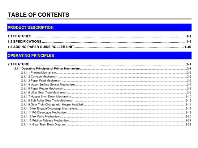 Manual de servicio de la EPSON StylusPro 5000