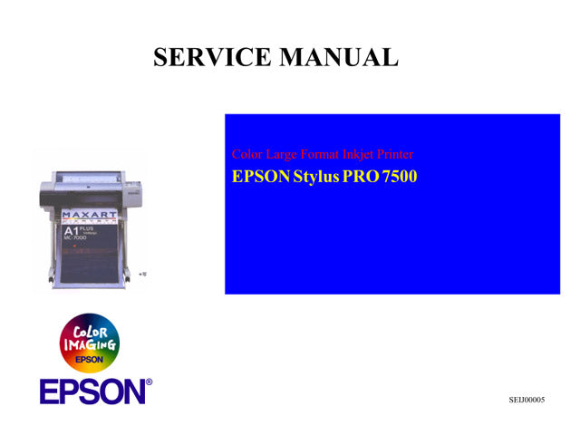 Manual de servicio de la EPSON StylusPro 7500