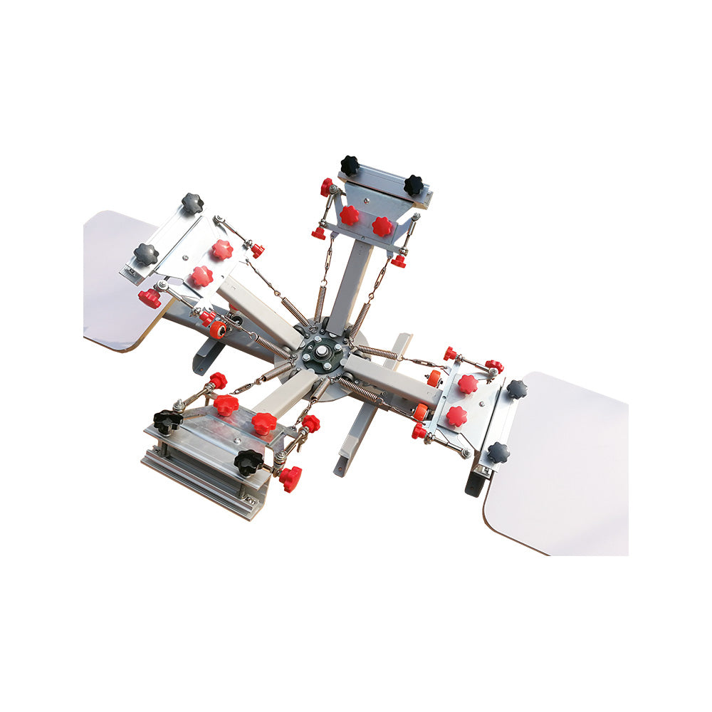 4 Color 2 Station Silk Screen Printing Press Machine with Micro Registration