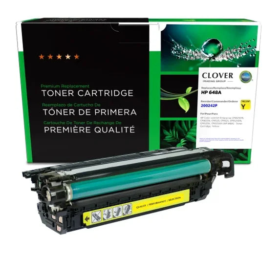 Clover Remanufactured Yellow Toner Cartridge for HP 648A (CE262A)