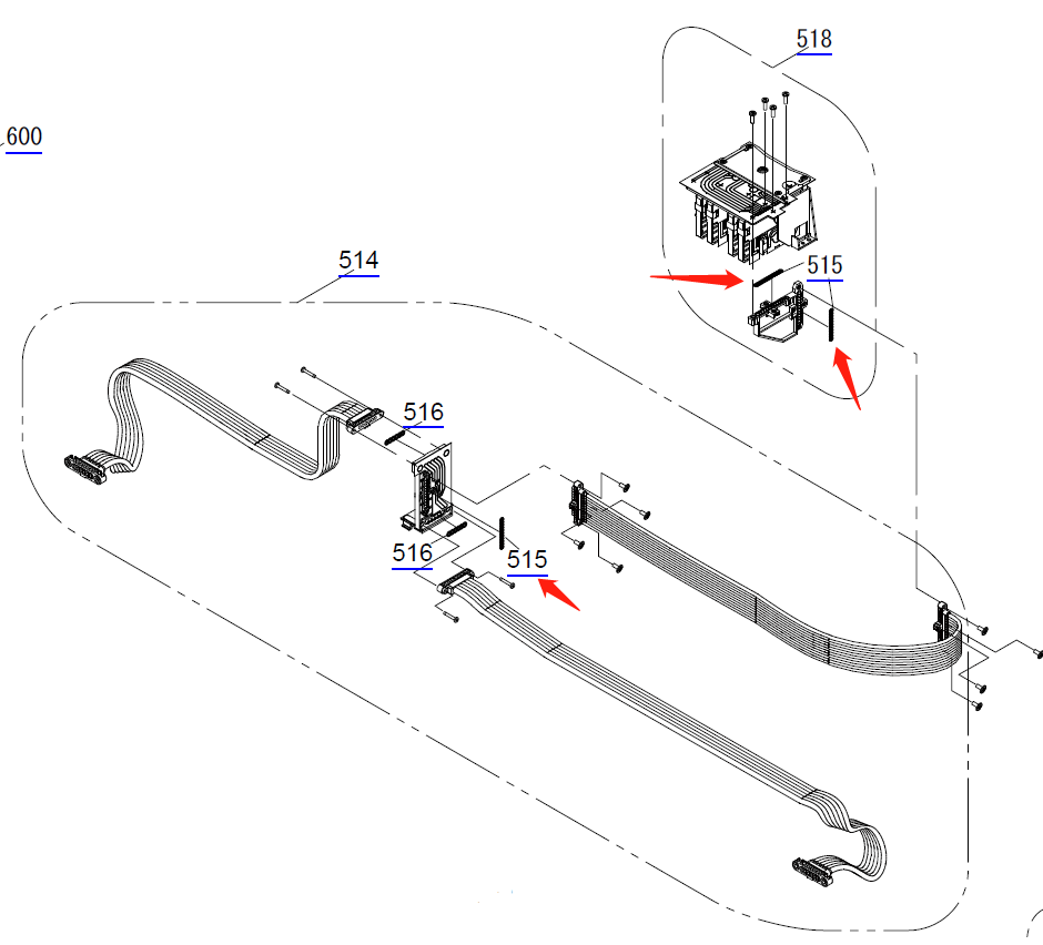 Junta de goma B para EPSON SureColor F2000, F2100, P5000 Pro 4900 (11 orificios) - 1525755