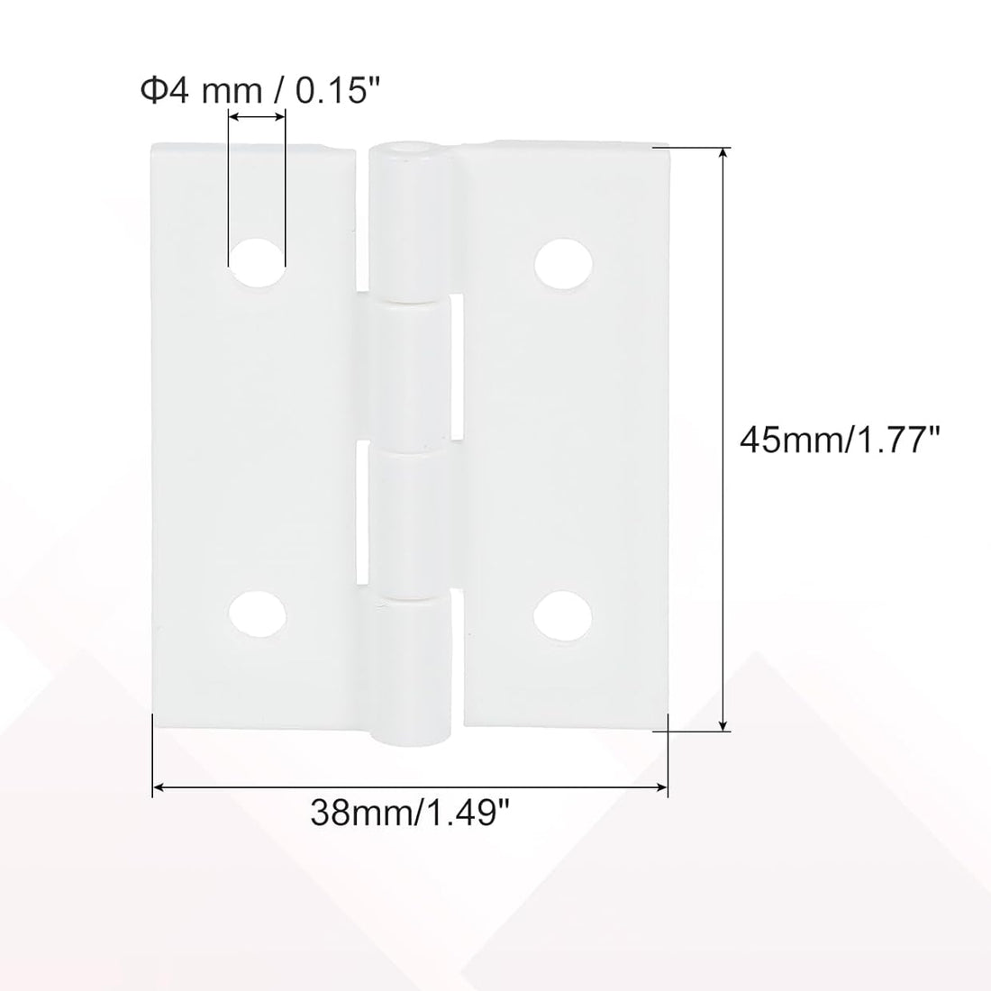 Normal Acrylic Hinge Transparent Folding Lightweight (45x38mm) - 4pcs