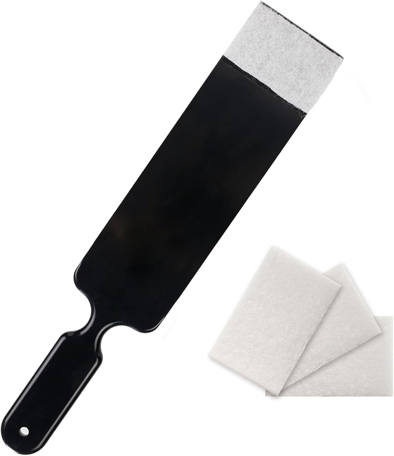 Long Reach Auto Bulldozer Squeegee, Mini Paddle Scrubber for Window Tint Film Installing and Vehicle Windshield/Rear Window Glass Cleaning - 1pc Bulldozer Tint Tool + 3pcs Scrub Pads