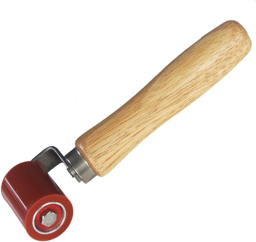 40mm Roller Press Tape Silicone Seam Roller Kit Rubber Welding Handheld Roller for PVC/TPO/EPDM Welding (Red)