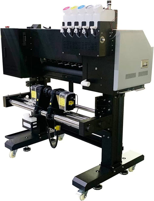 Impresora de transferencia DTF clásica de 24 pulgadas (600 mm). Impresora DTF directa a película. Máquina DTF con cabezales de impresión duales I3200-A1 para impresión de camisetas por transferencia.